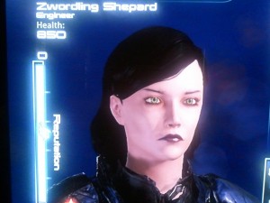 Sorry about the picture quality, but Commander Zwordling Shepard doesn't have time for your fancy picture takin' rituals.