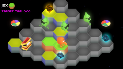 These are raised hexagons, not cubes. The first part of "Q*bert" has "cube" right in it, dudes. Come on!